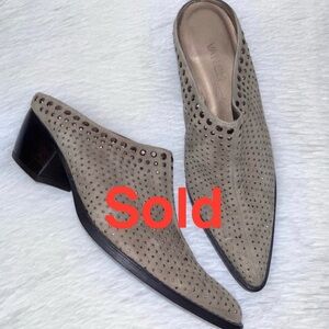 SOLD❤️VANELI Women’s Taupe Studded Slip On Pointed Toe Mule Boot